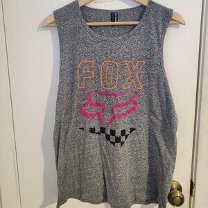 Fox Racing Tank Top Dark Heather Gray Women's Size XL